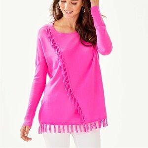 BOGO! Lilly Pulitzer Emberly Sweater Mandevilla Neon Pink Medium